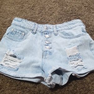 High Waisted Denim Shorts